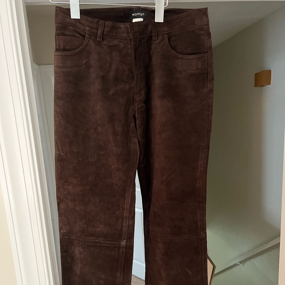 Vintage 100% leather chocolate brown pants - from the 80s